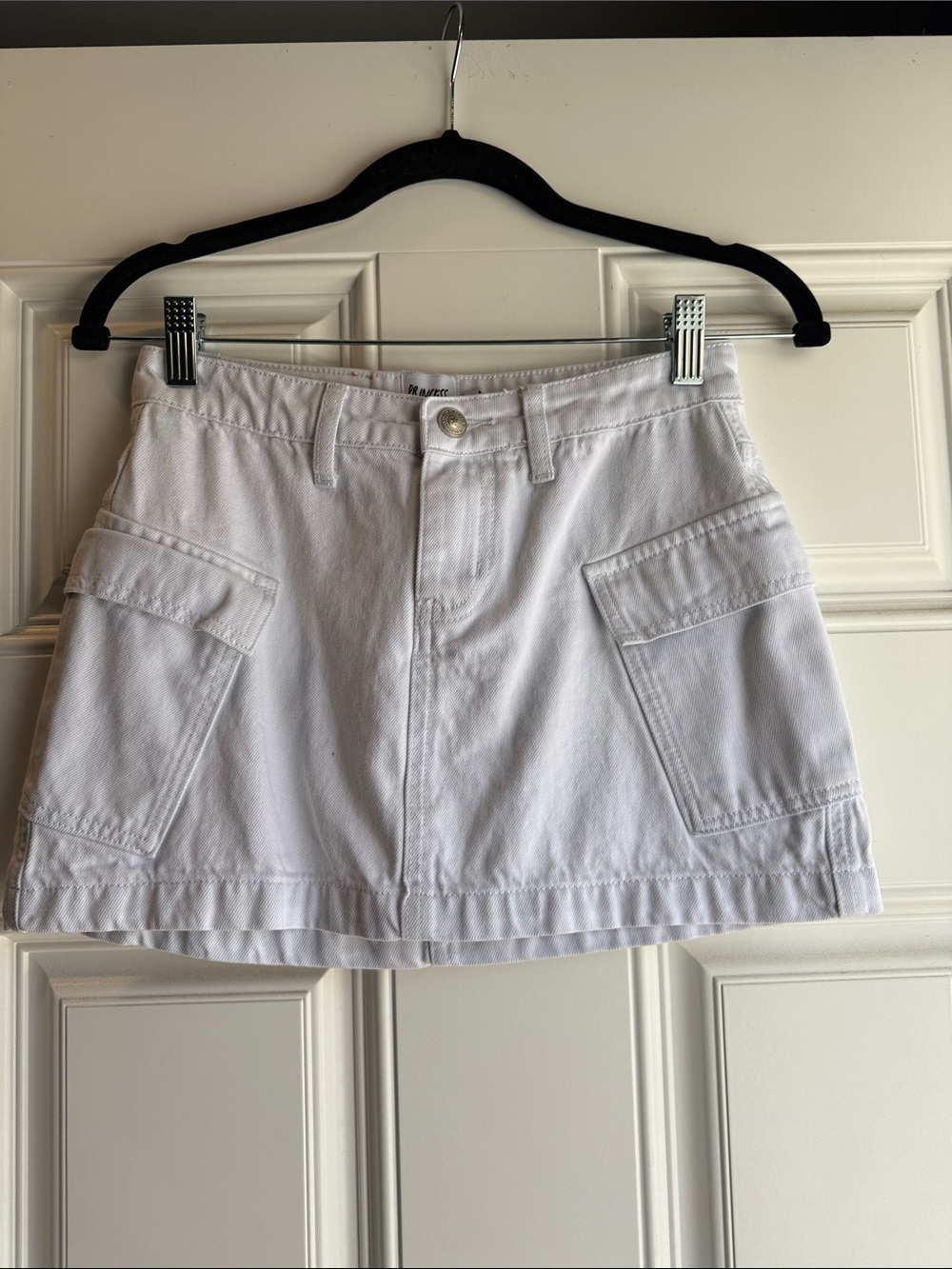 Princess Polly White Denim Mini Skirt